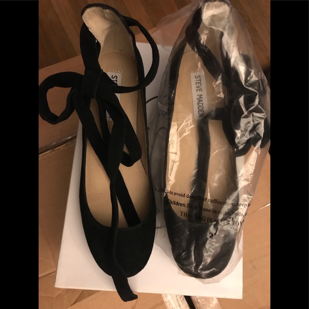 Steve Madden Williams suede lace up shoes, black